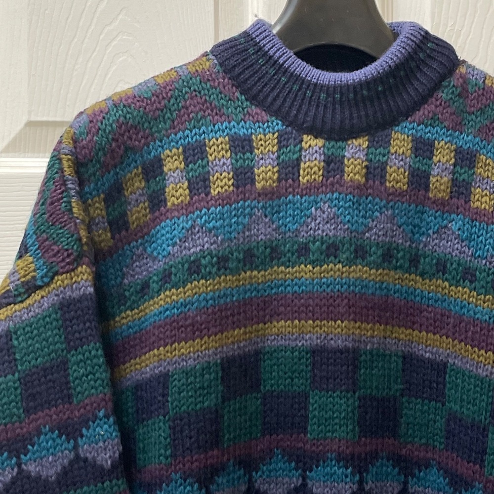 Vintage The Sweater Shop (L/XL) Multicolor Sweater‎ Pullover Oversized Wool 90's